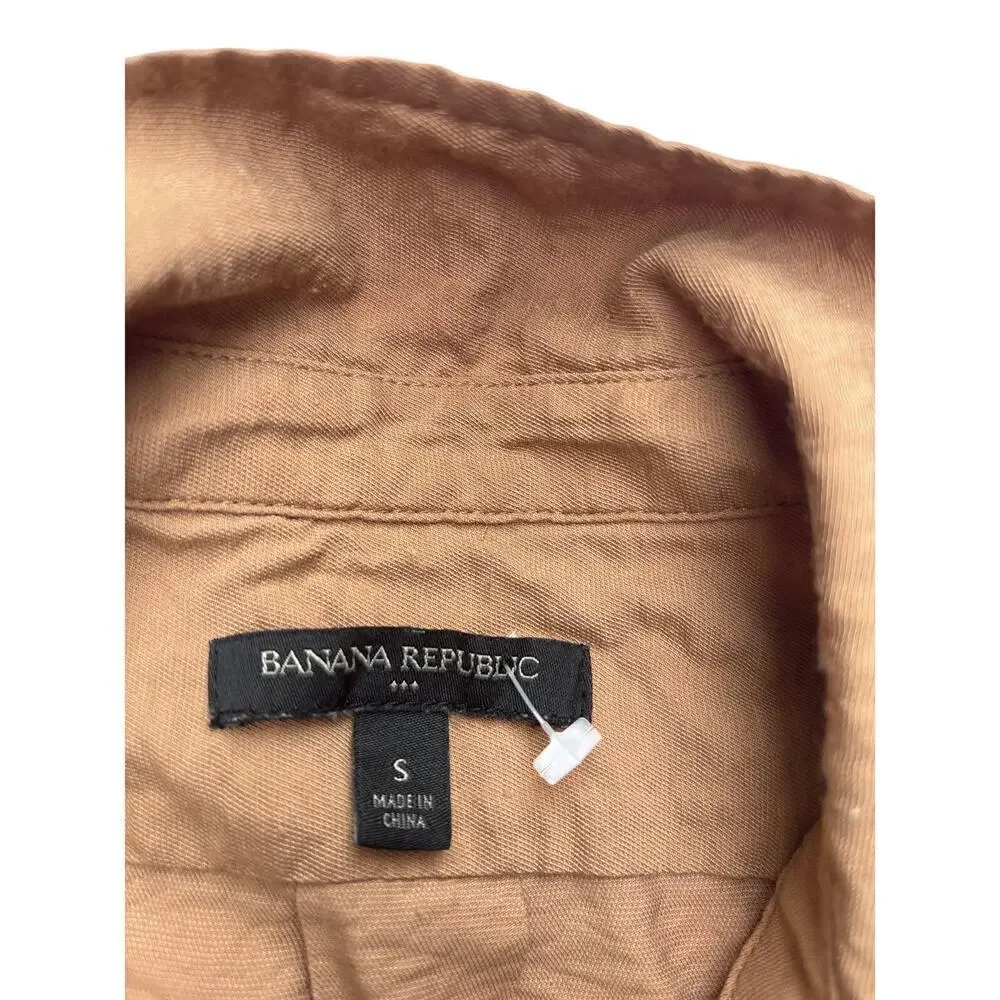 Men’s S Banana Republic Button Down Shirt Brown Casual Workwear